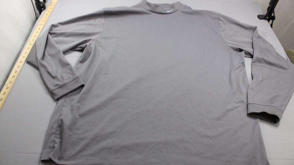 Nike Golf Tour Performance Dri-FIT Mock Neck Shirt Mens XXL Gray Long Sleeve